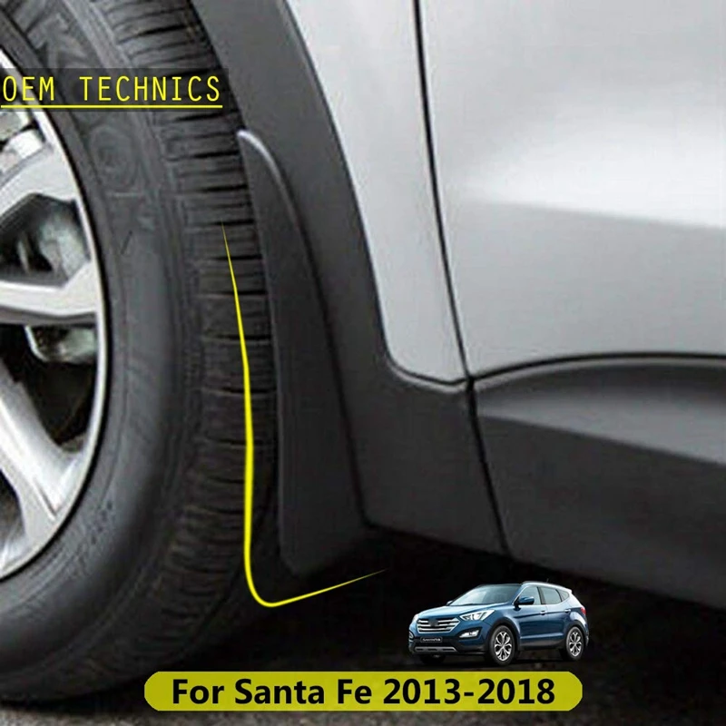 Брызговики, брызговики для hyundai Santa Fe 2013-, передние и задние брызговики, Автомобильные Брызговики, 4 шт