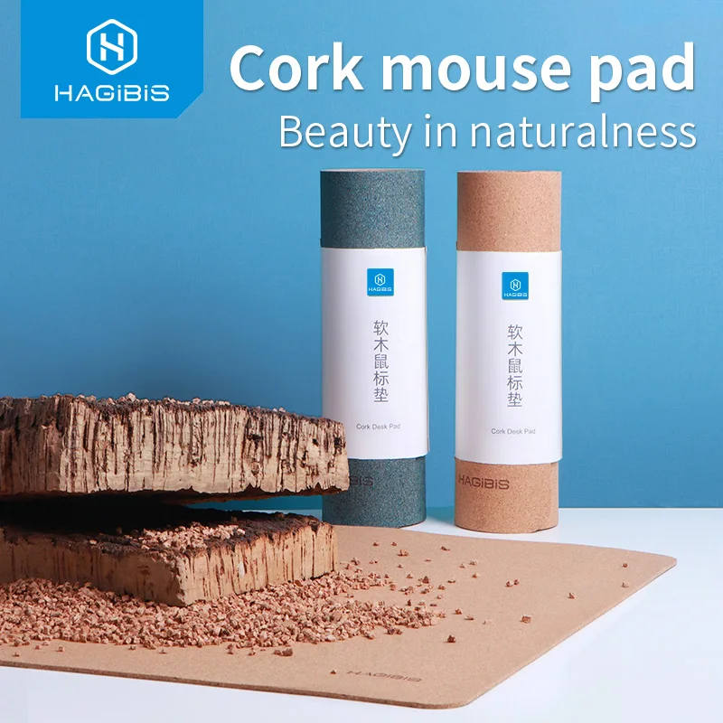 Hagibis Mouse Pad Large Natural Cork Desk Pad Gaming Anti-slip Waterproof Desk Mat Protector keyboard for PC Laptop