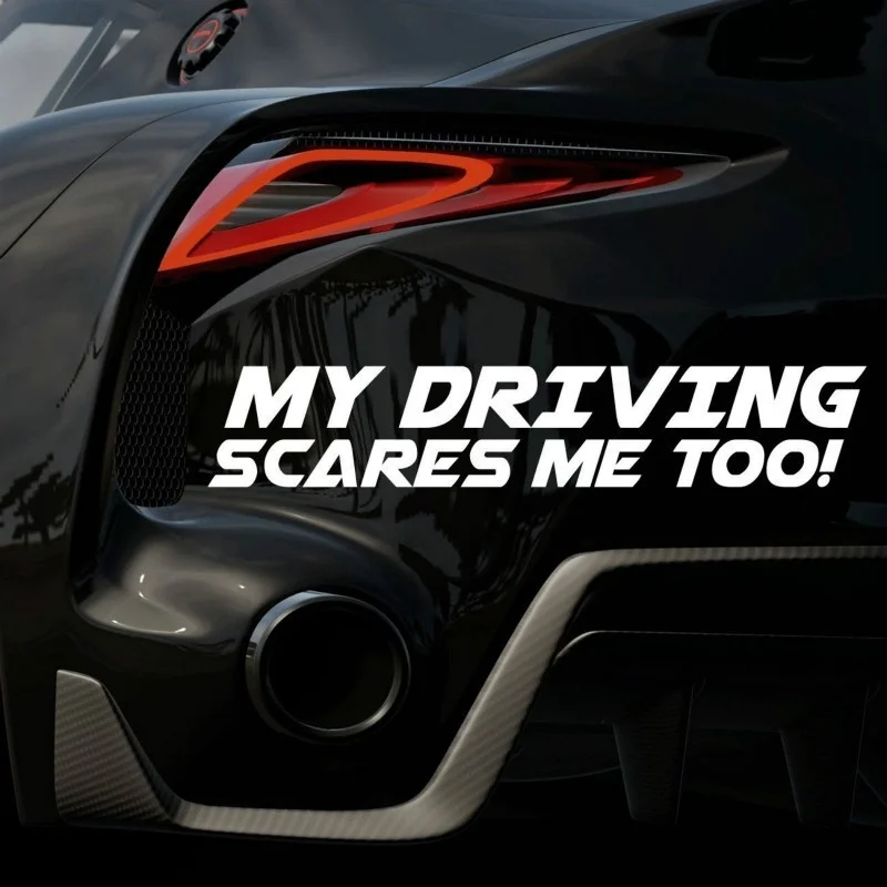 MY DRIVING SCARES ME TOO Car Window Van JDM Vinyl Decal Sticker Funny | Автомобили и мотоциклы
