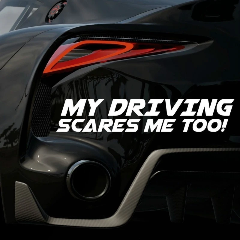 Funny Car Stickers MY DRIVING SCARES ME TOO Car/Window Vinyl Decal Sticker New Funny Car Stickers MY DRIVING SCARES ME TOO Car/Window Vinyl Decal Sticker New