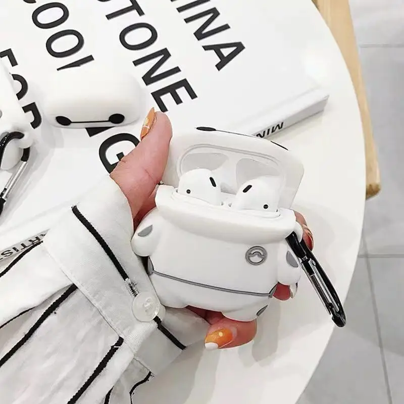 Baymax для airpods чехол силиконовая защита для airpod чехол милый 2 для apple bluetooth чехлы для наушников Аксессуары для наушников