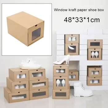 

Cardboard Shoes Box Kraft Paper Box Intelligent Brown Dorms Mattresses Cabinets Durable Foldable Paper Shoes Box School