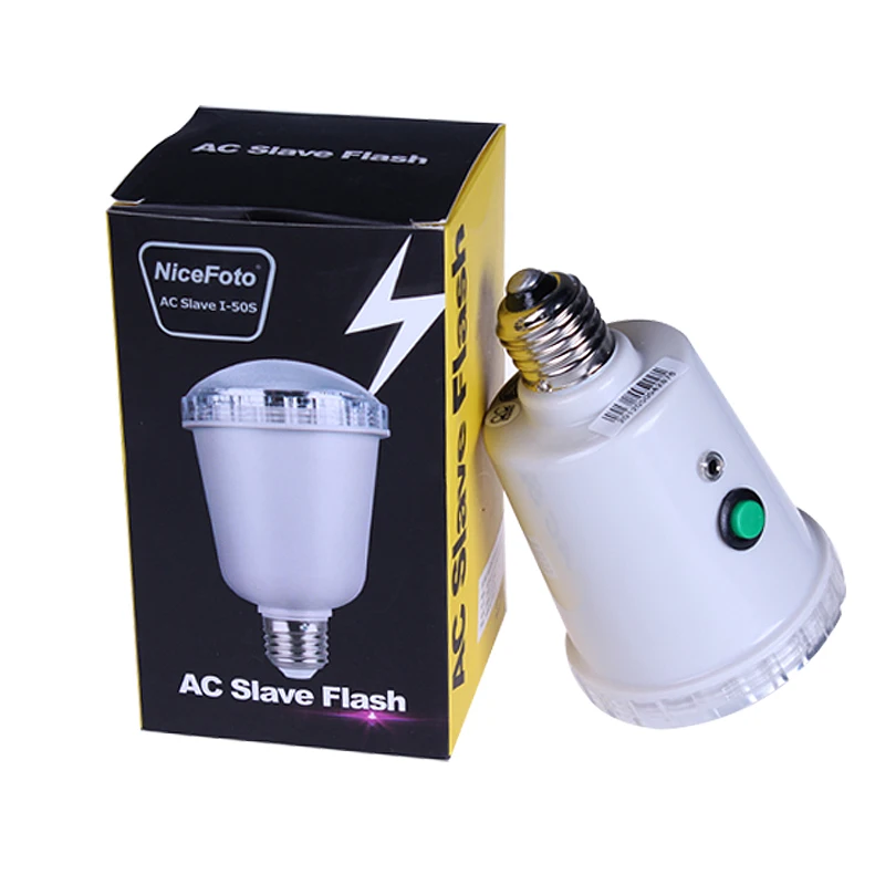 NICEFOTO I-50S AC Slave LED Flash Light Lamp 45W 5500K Sync Photo Studio Strobe for Photography Lighting Kit