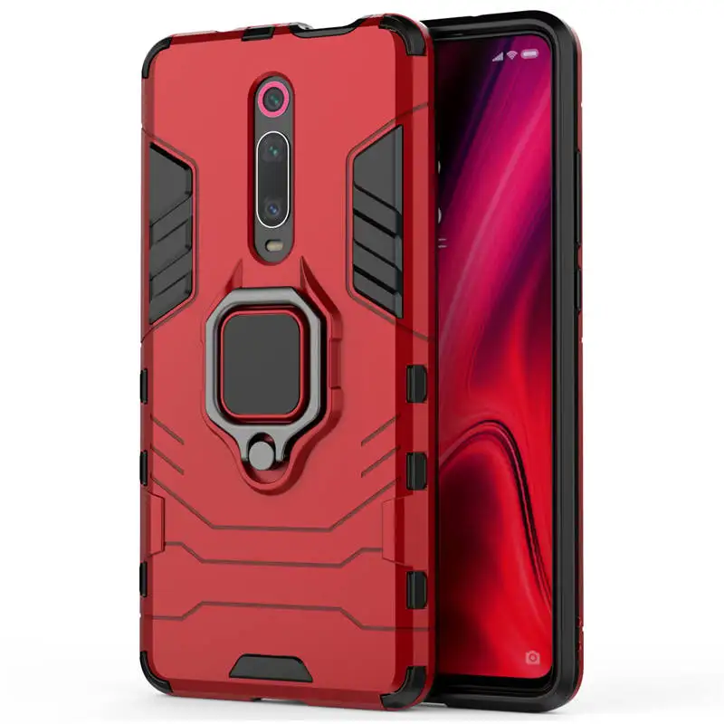 Чехол для Xiaomi mi 9 T mi A3 K20 Red mi Note 8 Pro 7, металлическое кольцо-держатель для Funda Xiaomi mi 9 T Pro Чехол T9 mi 9 Lite mi 9 T Pro - Цвет: Red