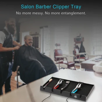 

ABS Barber Clipper Tray Anti-slip Salon Clippers Organizer Razor Case Professional Hair Trimmer Holder Hair Salon Accessories