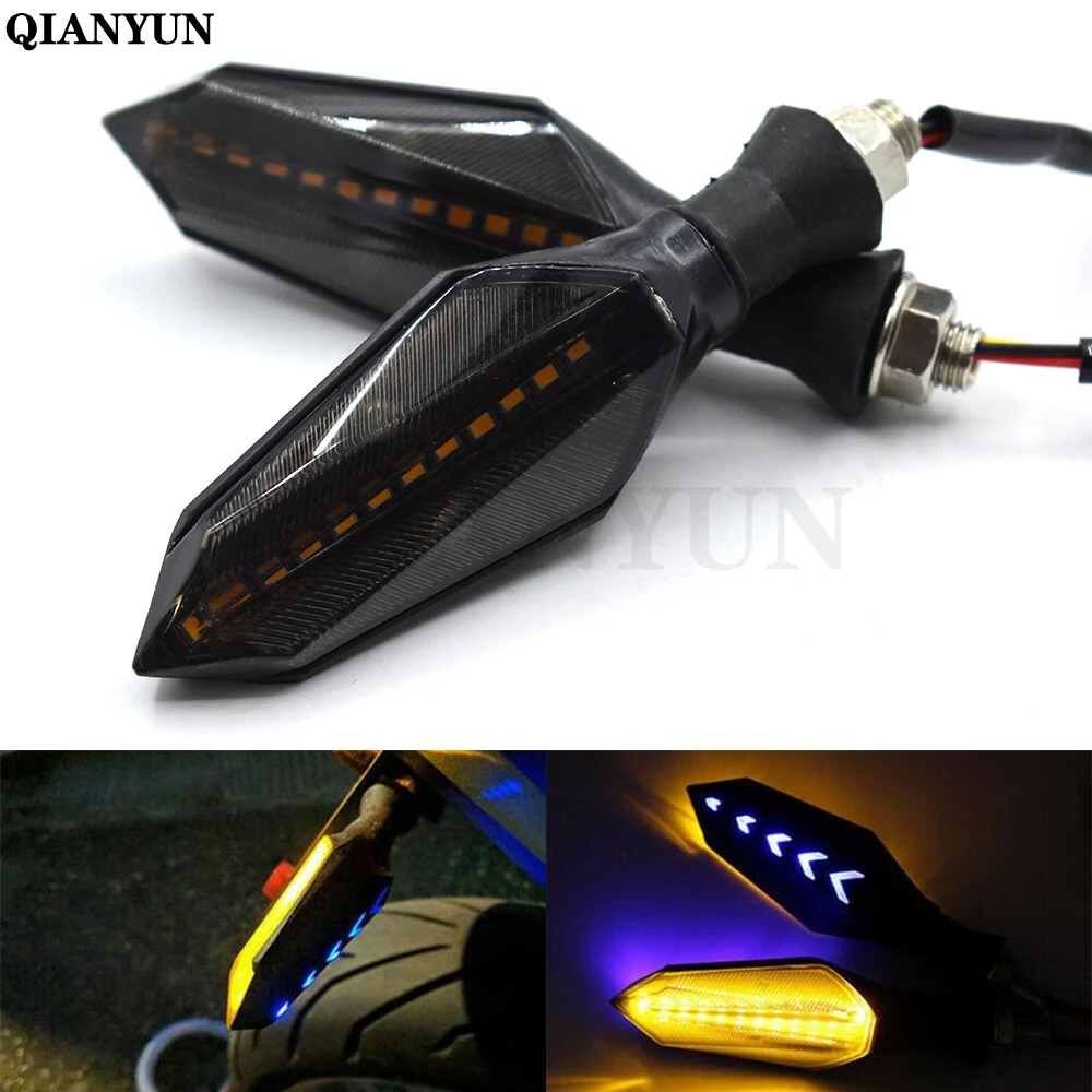 

Universal motorcycle LED turn signal indicator light amber running light For Kawasaki ER-6F ER-6N ZX-6 ZZR600 ZX9R NINJA 650R