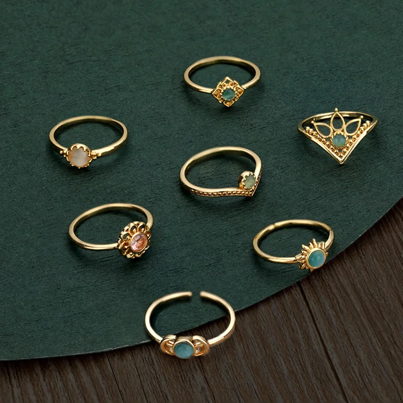Stainless Steel Opal Finger Rings For Women