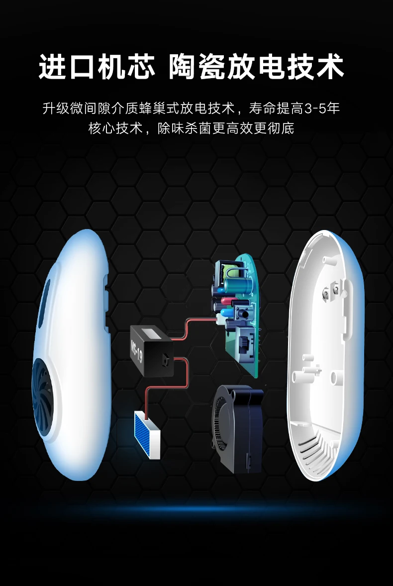 Home Air Filter Purifier Ozone Sterilizer Wall Mounted Ozone Generator 110V 220V Air Purifier Deodorizer For Fomadehyde Removal