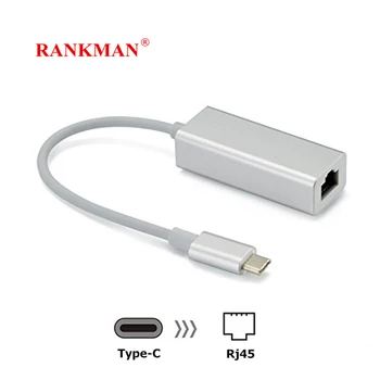 

Rankman Type C to Network Card RJ45 Ethernet Lan USB 2.0 3.0 Adapter for MacBook Chromebook Samsung S9 Dex Huawei Matebook Dock