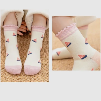 

XPAY Winter Kids 5 Pairs Pack New Arrival Lovely Cartoon Pink Cotton Crew Socks For Boys And Girls Free Shipping