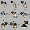 Loft Wall Lamp Black Lampshade American Iron Wall Lights Vintage Cage Wall Sconce Modern for Bedroom Living Room Indoor Lighting ► Photo 2/6