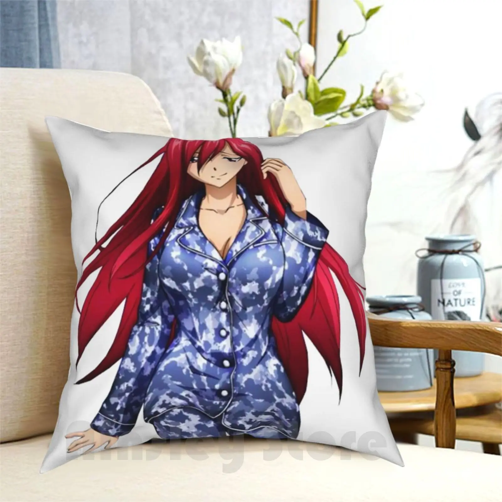 Federa Per Cuscino Erza Stampata Cuscino Da Tiro Morbido Per La Casa Fairy Tail Lucy Fairy Tail Tti Manga Sexy Anime Ladie Natsu Mirajane