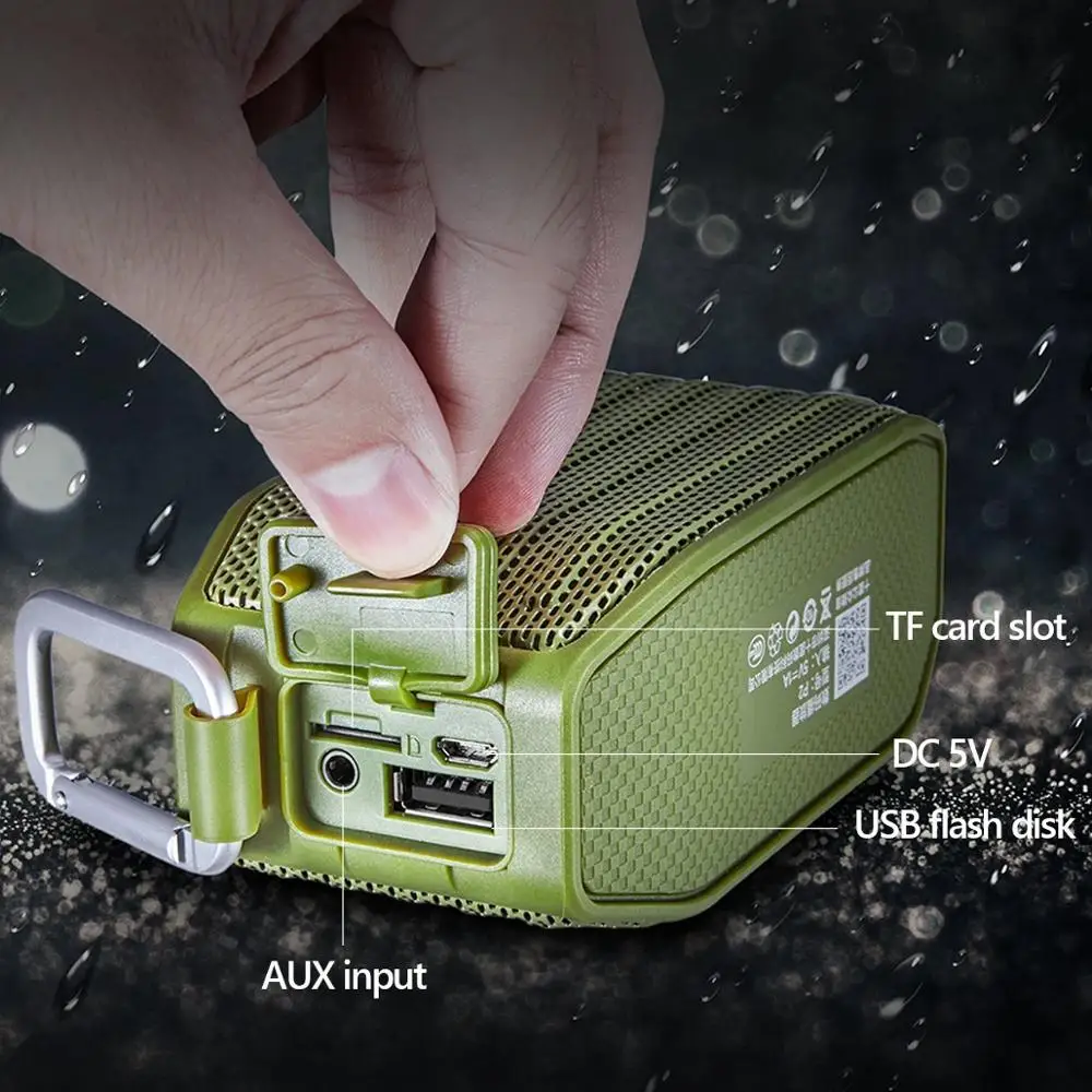 Уличная bluetooth колонка IPX5 водонепроницаемая портативная музыкальная звуковая
