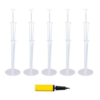 

5PCS 72Cm Balloon Stand Display Set Table Desktop Balloon Holder Fastener for Wedding, Birthday, Garden Party and Celebration