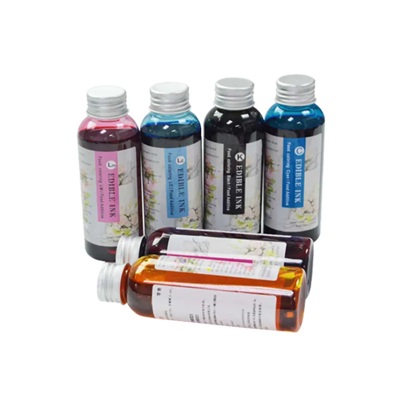1set JIUPIN съедобные чернила для принтера Epson съедобный пигмент шесть цветов чернил - Цвет: 1set