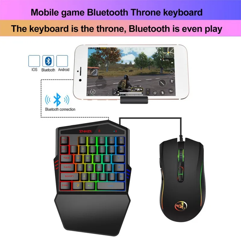 

Hot K88 Wireless Bluetooth Keyboard Mouse Set for PUBG Mobile For PC Tablet Phone