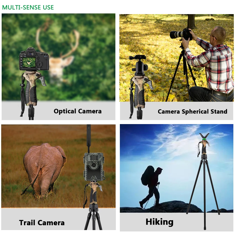 Fierydeer WG-T02 Hunting Trigger Shooting Stick Telescope Camera Tripod Outdoor Tripods Scope Binocular Monocular Tripods Sticks