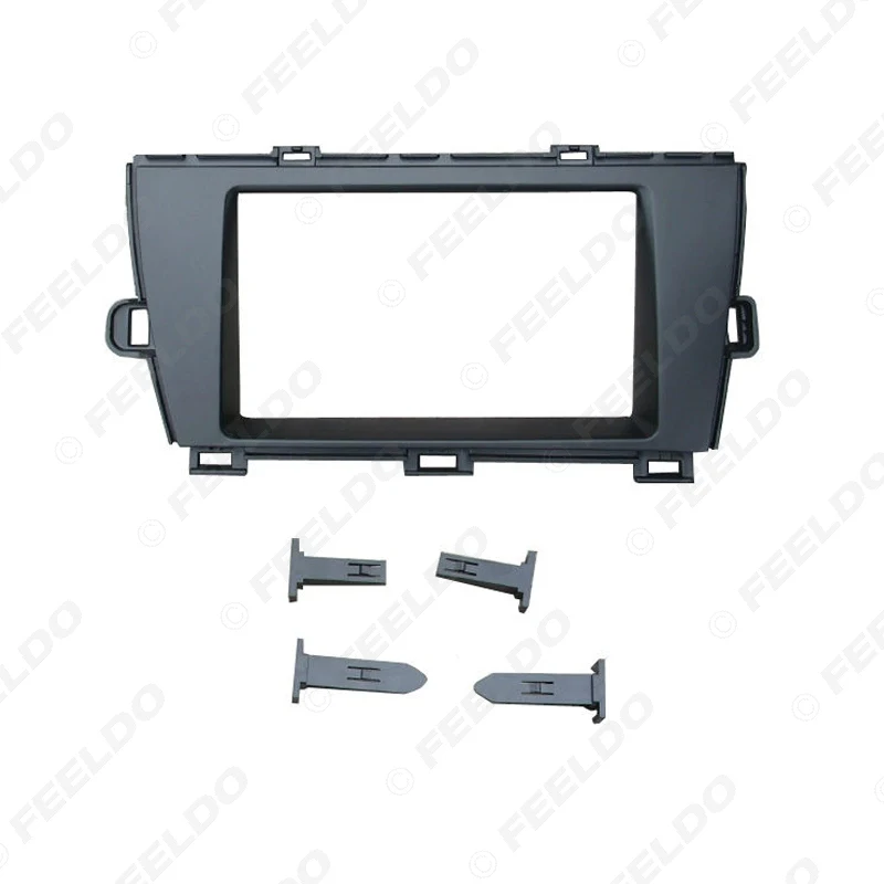 FEELDO автомобиля 2Din стерео Dash установка фасции Рамка адаптер для Toyota Prius(LHD) 2009+ Радио пластина рамка отделка комплект# FD4875
