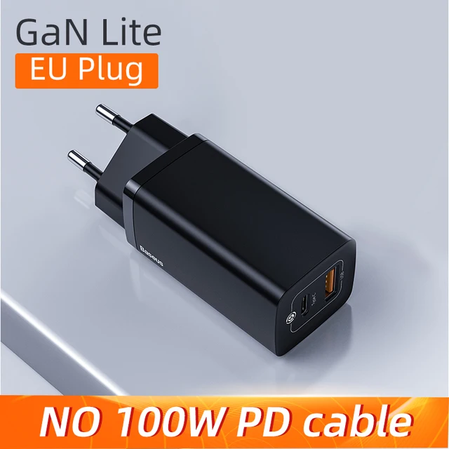 Carregador de carga rápida – Baseus gan 65w usb c