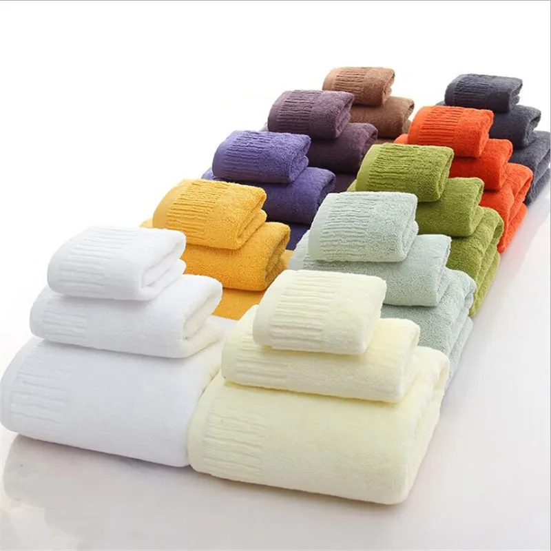 100% Combed Cotton Bath Hand Towels Set Plus Thick Terry Cotton Bath Towel Set For Adults 880G/Set Bathroom Hand Towel