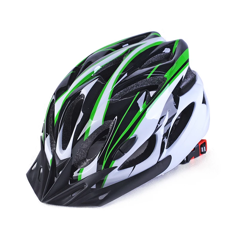 Велосипедный шлем для велоспорта ультралегкий EPS+ PC чехол MTB Горный шоссейный велосипедный шлем цельная форма дышащая шапка для велоспорта безопасная Кепка - Цвет: green white