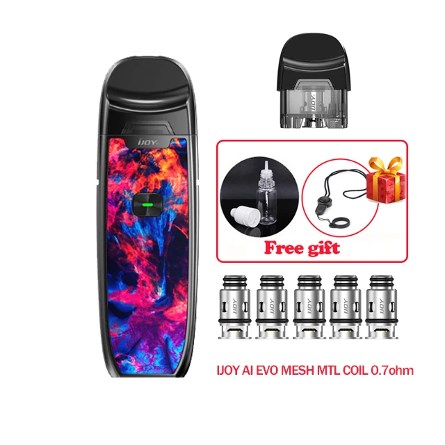 BU-MTL-Pod IJOY AI EVO смоляный стручок Vape комплект стартер 1100 мАч 20 Вт с 2,8 мл картриджем Pod система Vape ручка испаритель vs lyra Vinci комплект - Цвет: BU-MTL-Pod