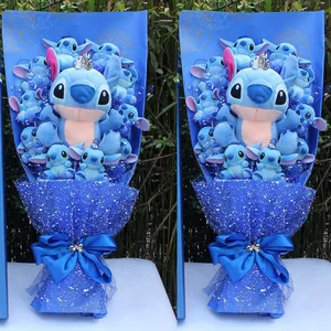 Подарочная коробка «Микки и Минни Маус» Disney, букет из мультфильмов, Лило Стич, Дак, плюшевая игрушка-Маргаритка, женский подарок на день рождения, День святого Валентина