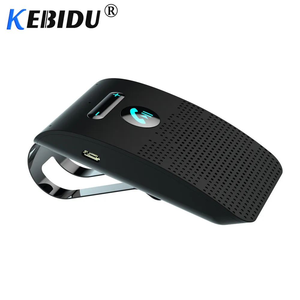 Kebidu Bluetooth громкой связи автомобильный комплект 4,2 беспроводной аудио приемник солнцезащитный козырек клип динамик телефон динамик музыкальный плеер двойной микрофон
