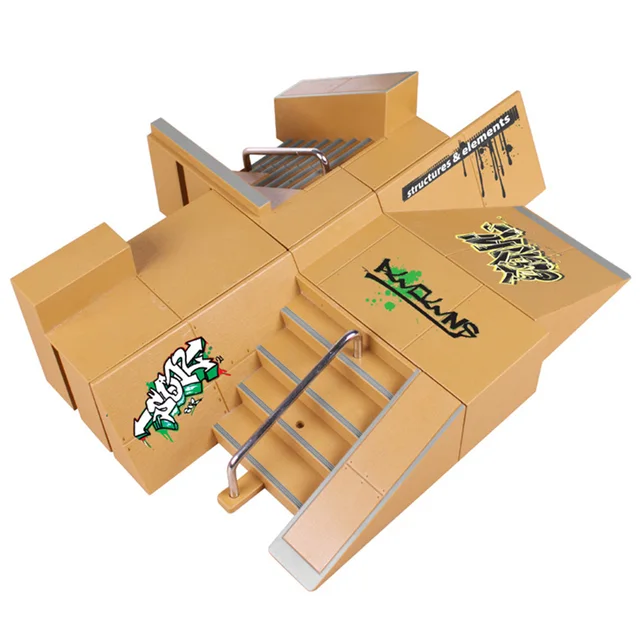 US $16.13 Toy Ramp Parts Beginner Skate Park Home Vision Entertainment Hand-eye Coordination Kids Gift Intera