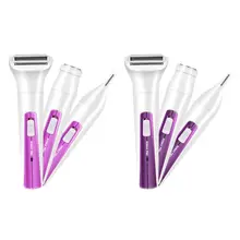 Многофункциональный 3в1 инструмент для удаления волос, USB Электрический триммер для тела, набор для стрижки волос, щетка для бровей, Дамская бритвенная машина, электрическая Eyeb