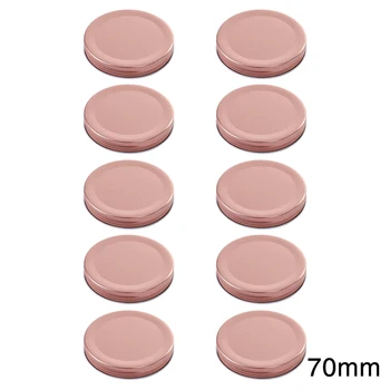 

10pcs Regular Mouth Universal Mason Jar Tinplate Storage Caps Replacement Parts Home Rustproof Canning Lids Tea Reusable Sealing