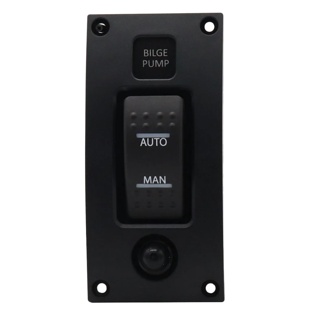Marine Bilge Pump Switch Panel With Backlight ON-OFF-ON Waterproof 12/24V