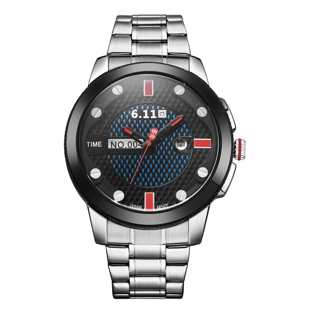 611-004-6 611 Топ бренд часы Мужские Солнечная энергия часы reloj macsulino свет энергии кварцевые часы со стальным ремешком водонепроницаемые часы с календарем мужчины - Цвет: 611-004-6
