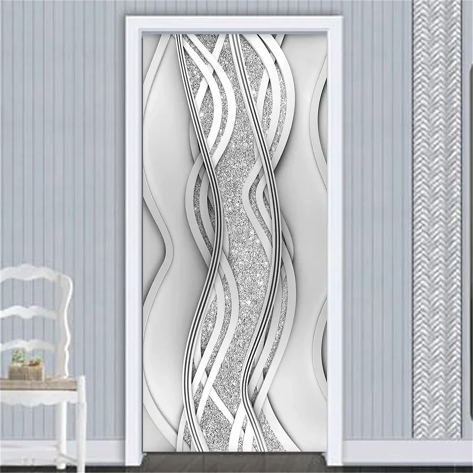 Adesivi 3D Per Porte Interne - Autoadesivi Rimovibili, PVC, 95x215 Cm, Design Moderno - Foto 11