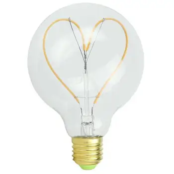 

G95 LED Dimmable Retro Loving Heart Filament Edison Bulb Decoration
