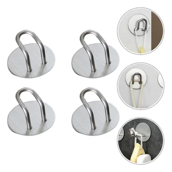 

Rustproof Self-adhesive Wall-mounted Durable Bath Towel Hook Stainless Steel Hooks Wall Hooks Bathroom