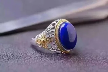 

Lapis ring Natural And Real Lapis Ring Wedding Engagement Rings for Women 925 sterling silver Ring