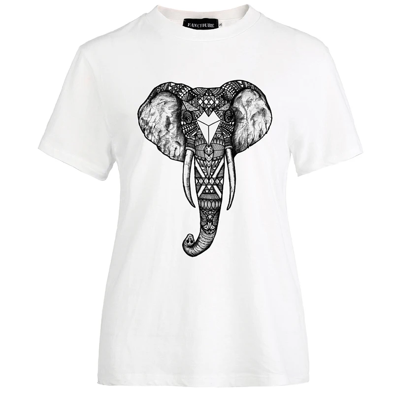 Short Sleeve Tops And Tees Fashion Male Clothing Printed T-shirt Men's Summer 2019 Cotton Elephant T-shirt