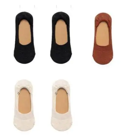 5 pairs 5 пар/лот новые женские носки сплошной цвет невидимые женские короткие носки летние тонкие нескользящие носки-башмачки для девочек TJ233 - Цвет: 5 pairs