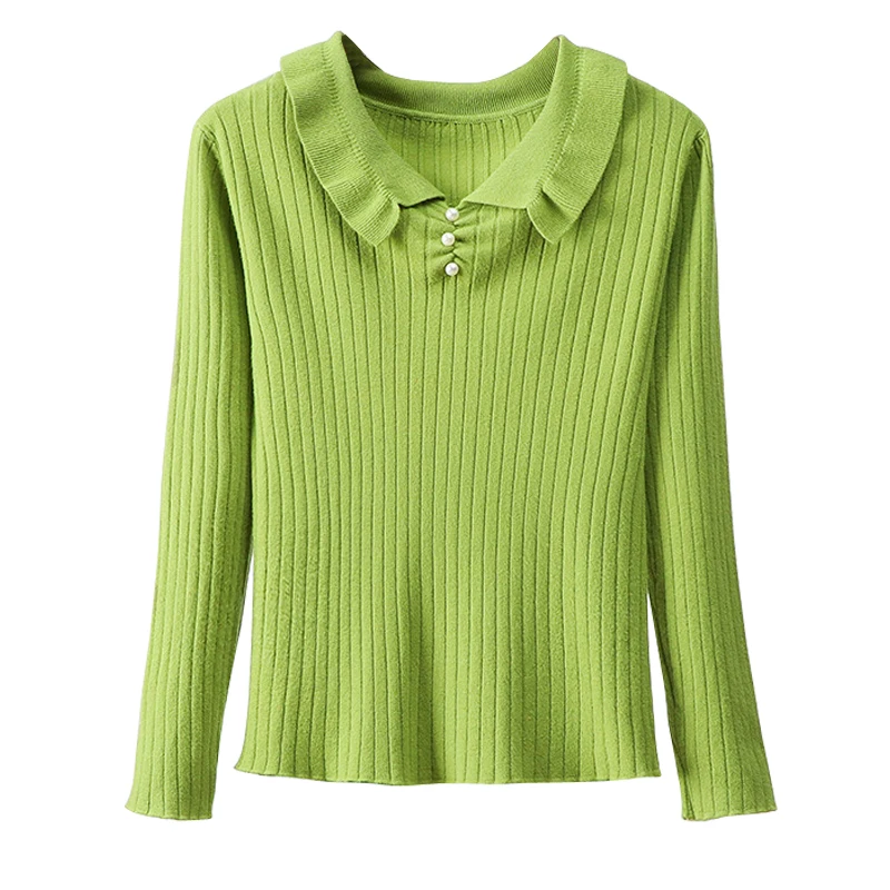 New Women's Ruffled Collar Sweater Women Sweaters Sweet Korean Autumn Winter Pullover Jumper Truien Dames | Женская одежда