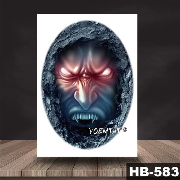03 Demon devil, водостойкая временная татуировка, наклейка, японская Prajna, святая вспышка, татуировки, боди-арт, рука, поддельные татуировки - Цвет: 03
