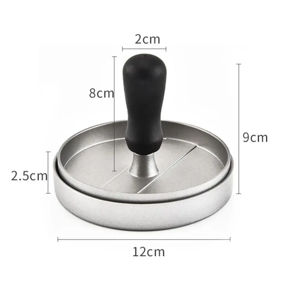 1 Set Round Shape High quality Hamburger Press Meat Beef Grill Burger Press Maker Mold with Handle Kitchen Food Mold 12* 9 cm