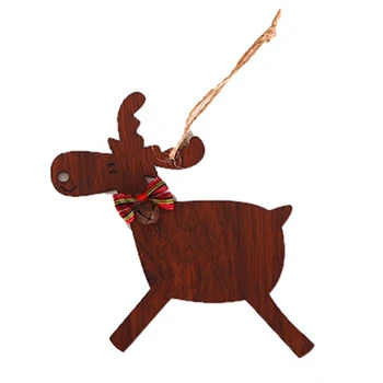 

Home Decoration Handmade DIY Ornaments/Cartoon Elk Wooden Christmas Tree Pendant/Christmas Atmosphere Decor/Children Gift