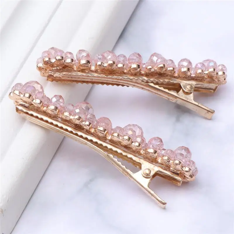 2 шт. заколки для волос милые декоративные со стразами девушек студентов|Шпильки