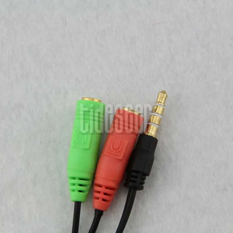 Audio Splitter Cable 3 5mm 1 Male to 2 Dual Female Aux Cord For Headset Earphone Headphone MP3 4 Stereo Plug Adapter 2000pcs
