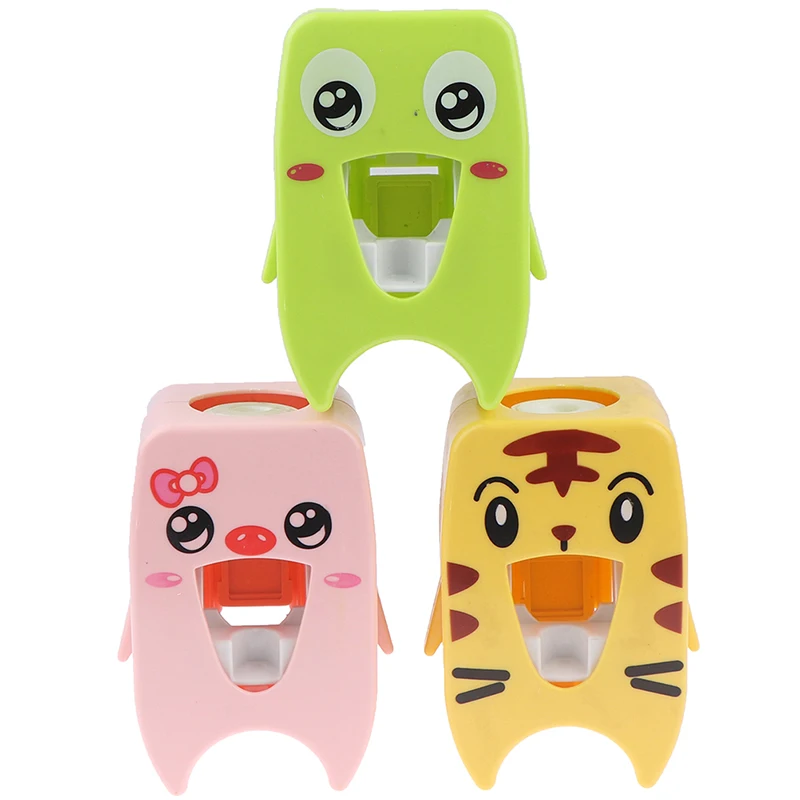Practical Strong Suction Sucker Funny Cartoon Style Bathroom Household Toothbrush Holder Children Automatic Toothpaste Dispenser | Дом и сад