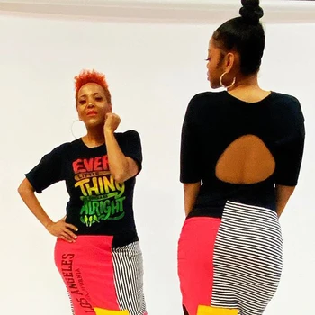 

European and American fashion sexy new 2020 backless sexy mid-sleeve dress