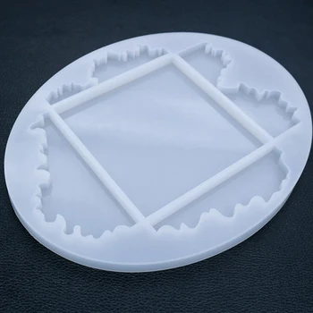 

Irregular Ocean Waves Coaster Resin Casting Molds Silicone Epoxy Mold Jewelry Pendant Making Mould Tool DIY Home Accessories