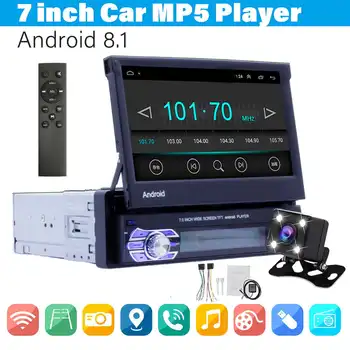 

7'' Android 8.1 1Din Car Radio MP5 Player Car Multimedia Player Stereo Autoradio bluetooth WiFi GPS FM Video Rear View Camera