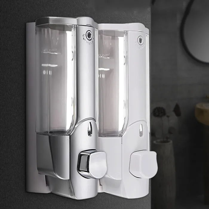 Wall Mounted Shampoo Soap Dispenser Sanitizer Bathroom Shower Liquid Lotion Pump TB Sale